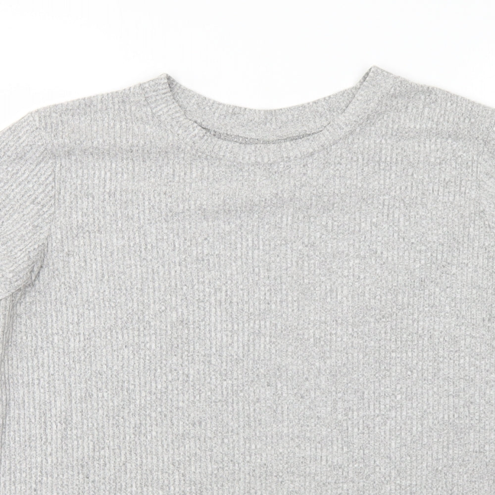 ASOS Womens Grey Viscose Pullover Sweatshirt Size 10 Pullover - Loungewear