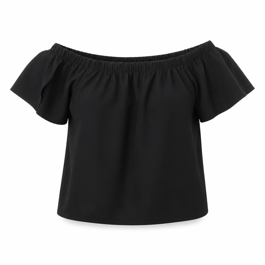 Atmosphere Womens Black Polyester Basic Blouse Size 10 Off the Shoulder