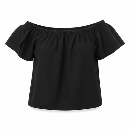 Atmosphere Womens Black Polyester Basic Blouse Size 10 Off the Shoulder