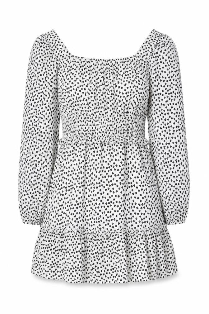 Missguided Womens White Geometric Polyester A-Line Size 12 Scoop Neck Pullover