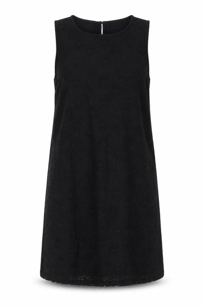 Tu Womens Black Polyester A-Line Size 14 Round Neck Pullover
