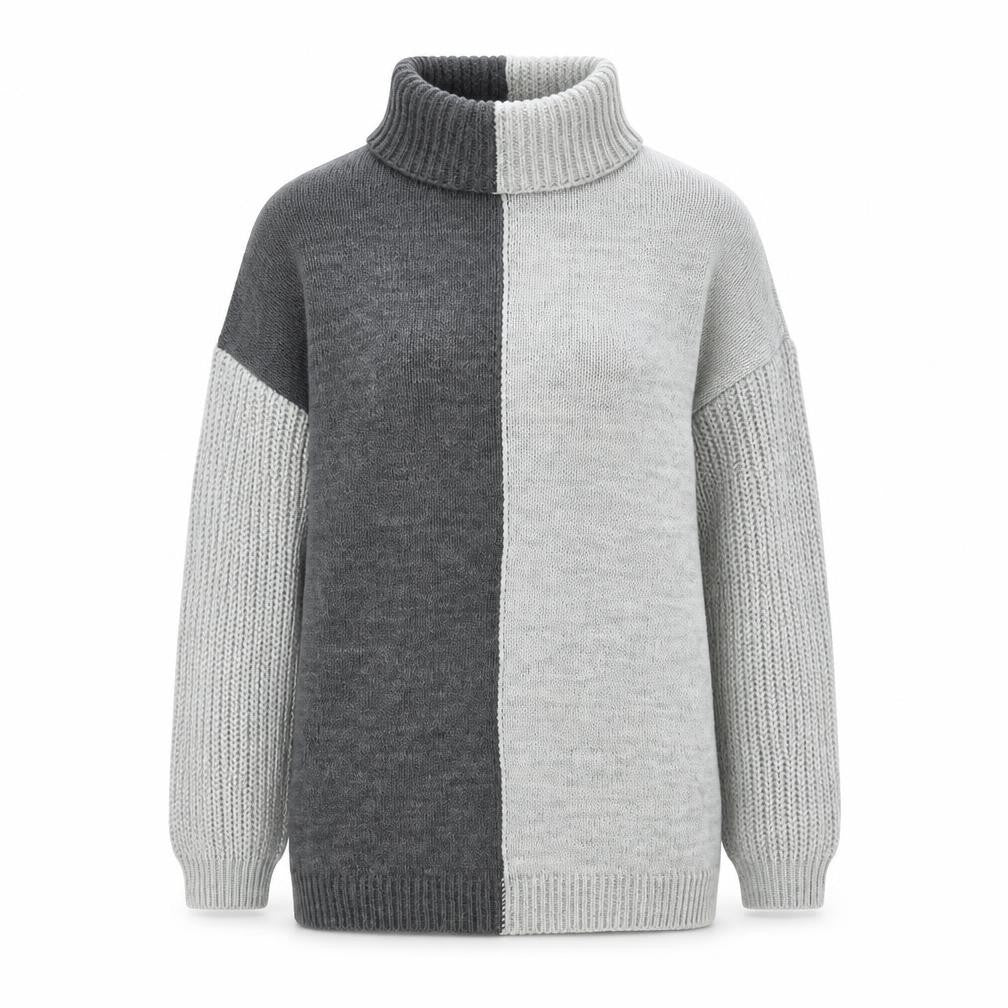 PRETTYLITTLETHING Womens Grey Roll Neck Acrylic Pullover Jumper Size S