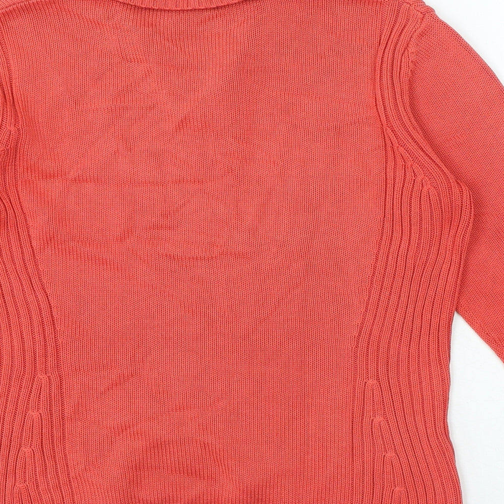 Gerry Weber Womens Pink Collared Polyacrylate Fibre Pullover Jumper Size M