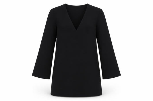 Zara Womens Black Polyester Shift Size XS V-Neck Pullover