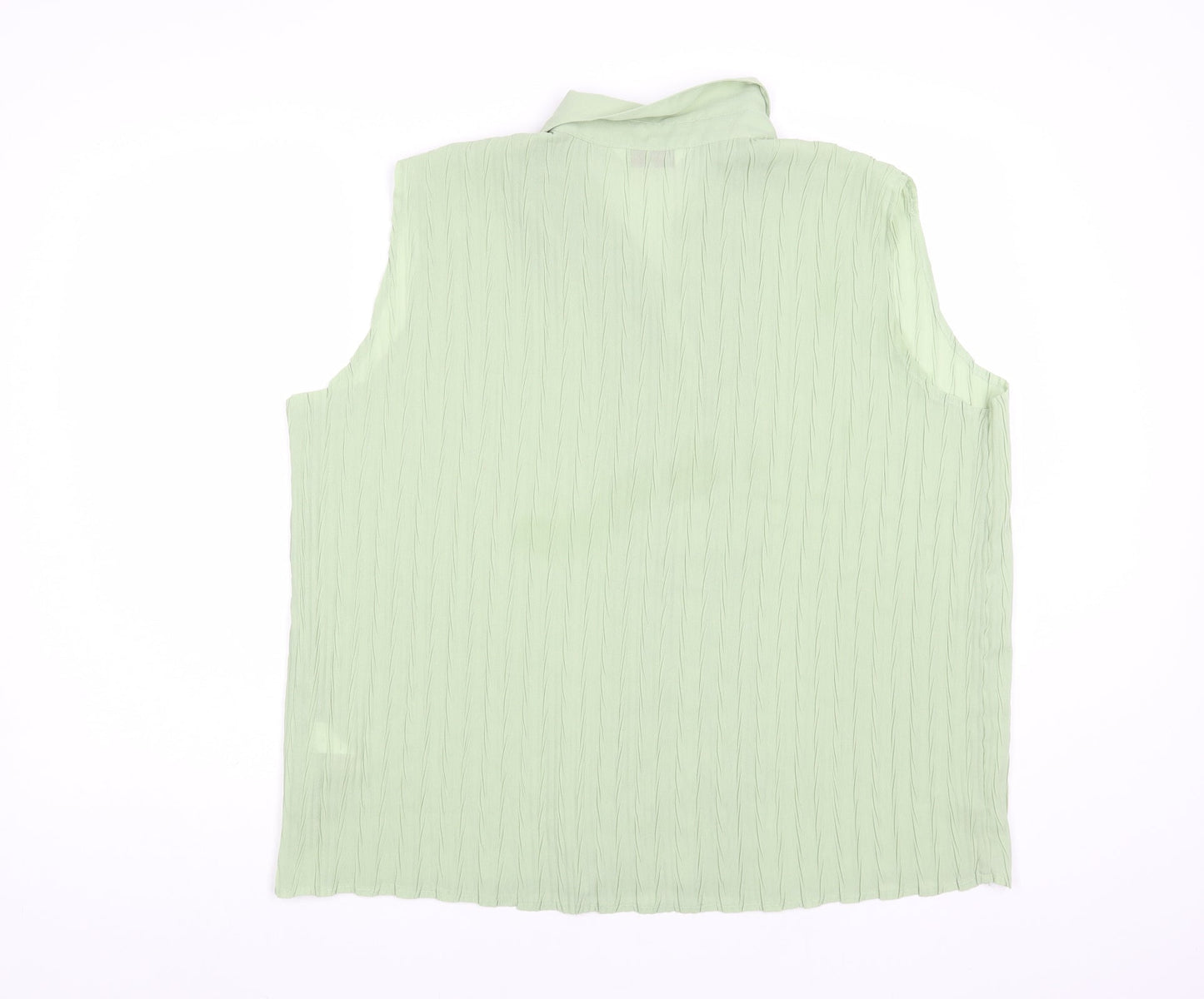 Bonmarché Womens Green Polyester Basic Button-Up Size L Collared - Textured