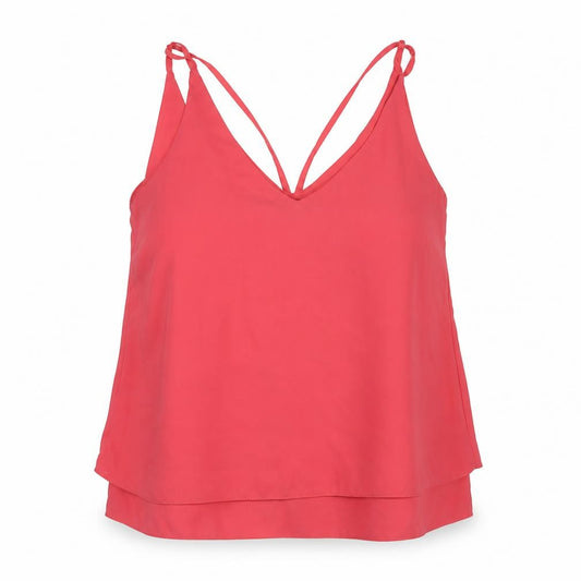 Etam Womens Pink Polyester Camisole Blouse Size 10 V-Neck - Layered