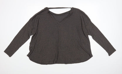 Next Womens Grey Boat Neck Viscose Pullover Jumper Size 14