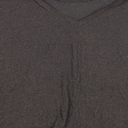 Next Womens Grey Boat Neck Viscose Pullover Jumper Size 14