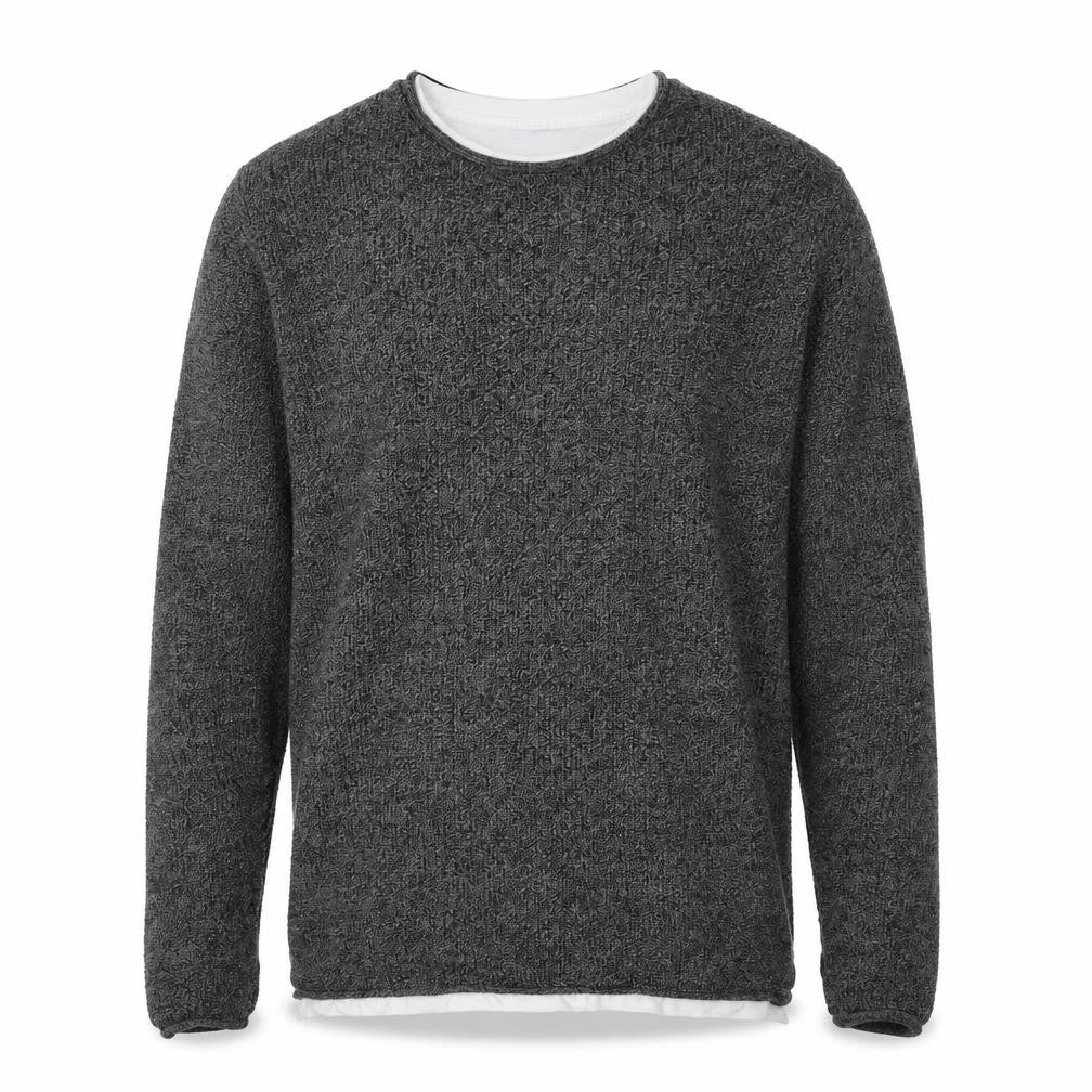 George Mens Grey Round Neck Acrylic Pullover Jumper Size M