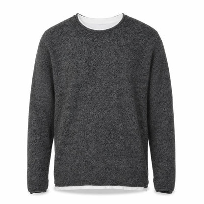 George Mens Grey Round Neck Acrylic Pullover Jumper Size M