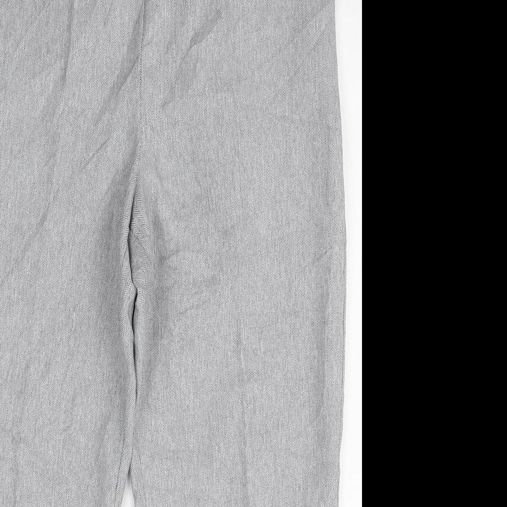 BHS Womens Grey Polyester Trousers Size 14 L22 in Regular