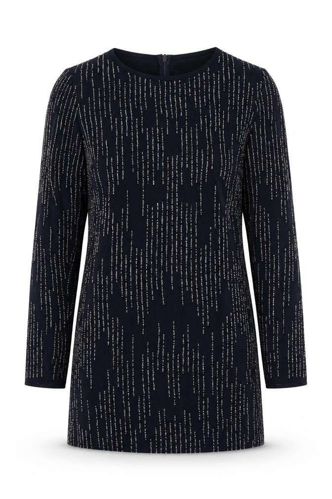 Ruby Ray Womens Blue Polyester Mini Size 10 Round Neck Zip