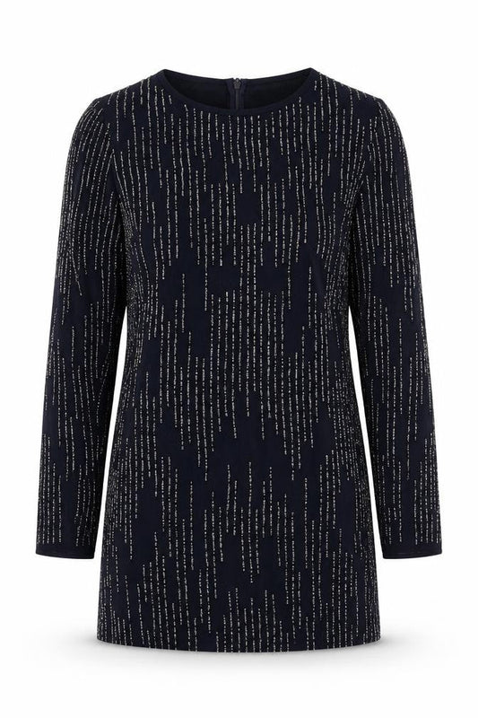 Ruby Ray Womens Blue Polyester Mini Size 10 Round Neck Zip