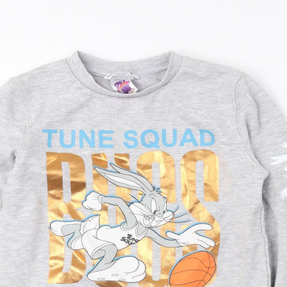 Preloved Space Jam Girls Multicoloured Polyester Pullover Sweatshirt Size 6-7 Years Pullover - Space Jam: A New Legacy - Detail