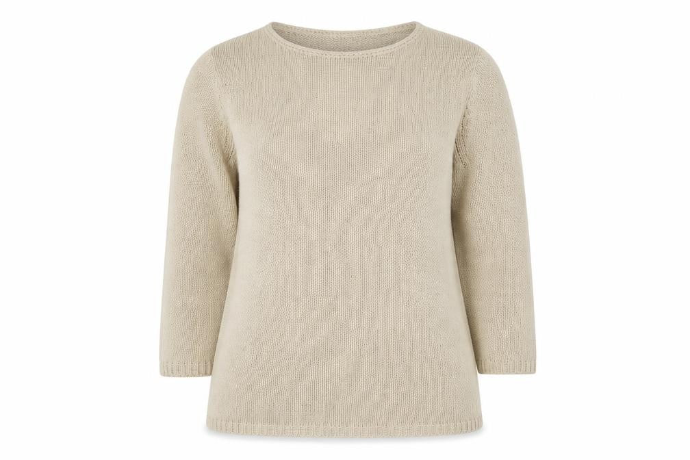 BHS Womens Beige Boat Neck Acrylic Pullover Jumper Size 16