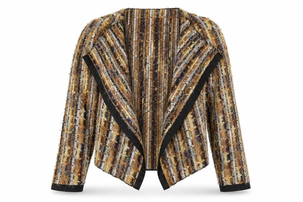Aria Womens Multicoloured V-Neck Polyamide Cardigan Jumper Size 16