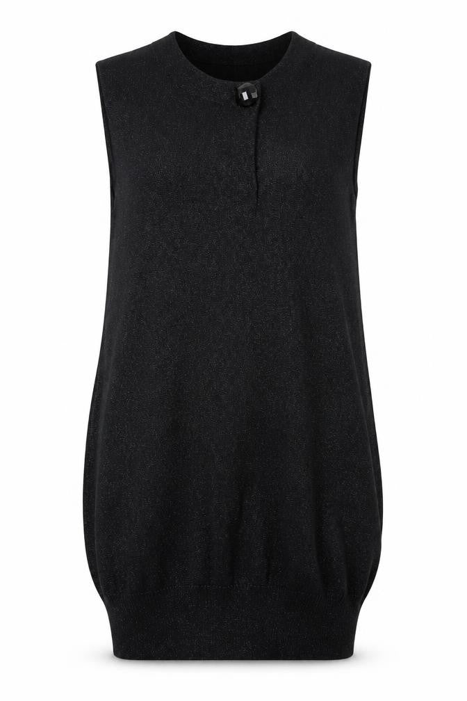 Per Una Womens Black Viscose Jumper Dress Size 10 Crew Neck Pullover