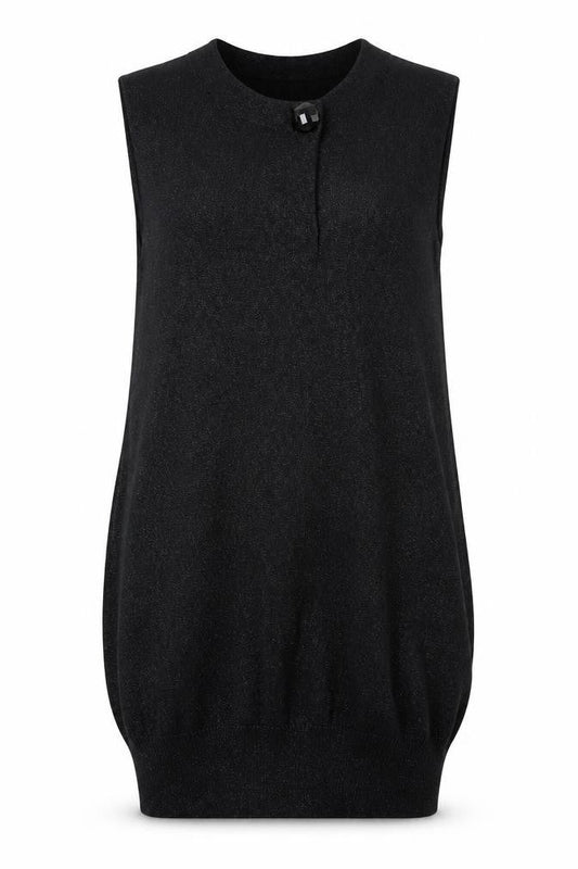 Per Una Womens Black Viscose Jumper Dress Size 10 Crew Neck Pullover