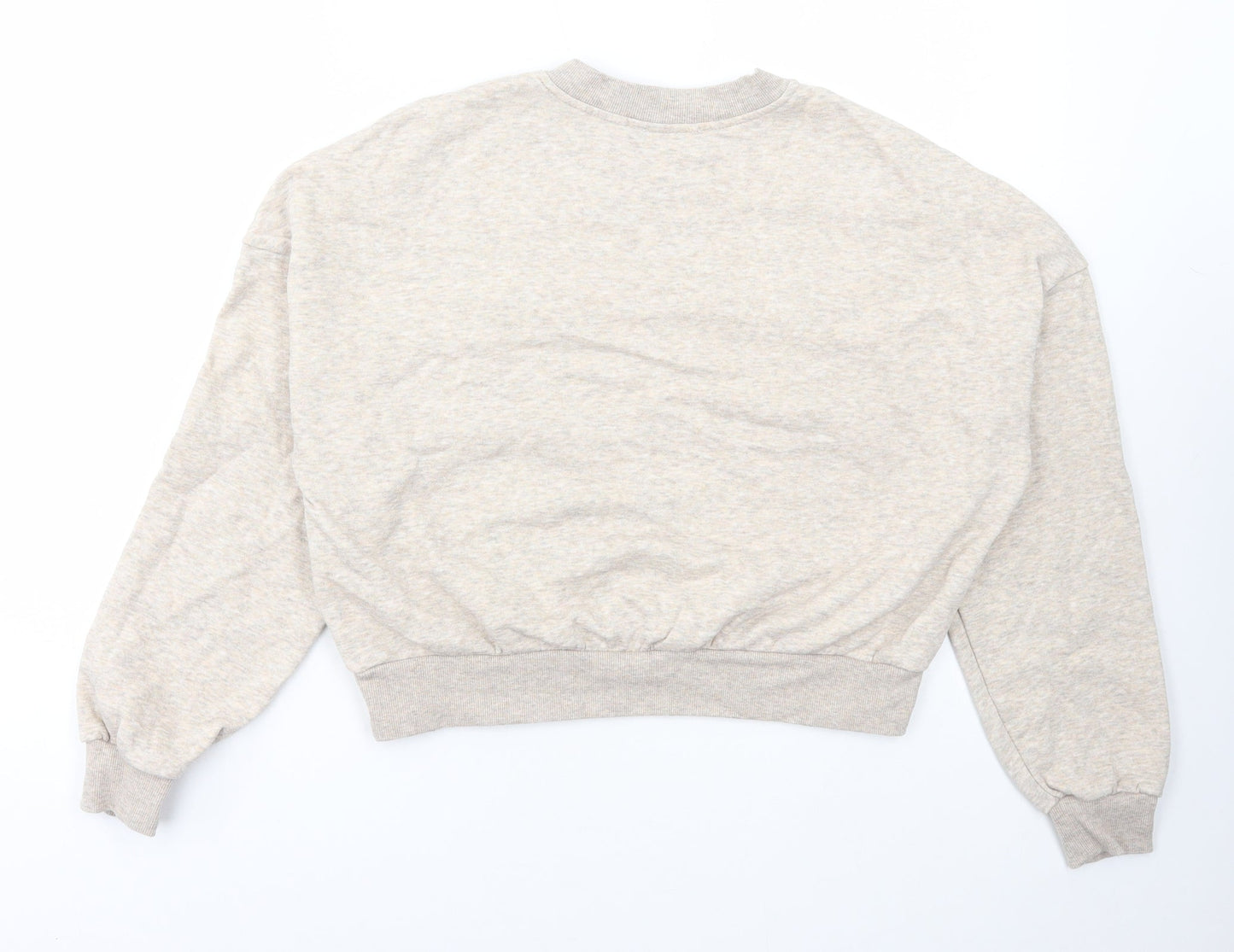 RESERVED Womens Beige Cotton Pullover Sweatshirt Size S Pullover
