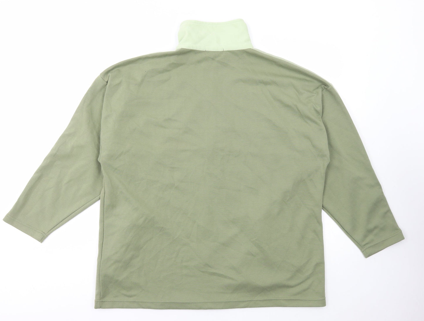 Fabrizo Mens Green Polyester Full Zip Sweatshirt Size S
