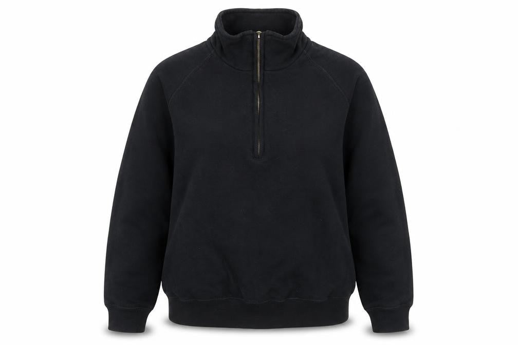 Preworn Womens Black Polyester Pullover Sweatshirt Size M Zip