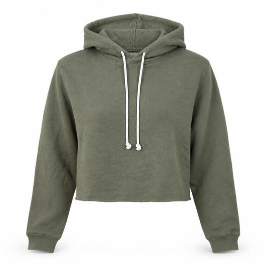 Wild Fable Womens Green Polyester Pullover Hoodie Size S Pullover - Cropped