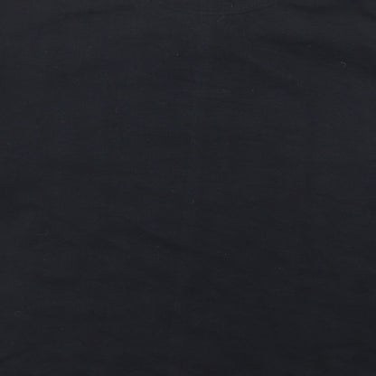 Icecube Womens Black Floral Cotton Pullover Sweatshirt Size M Button