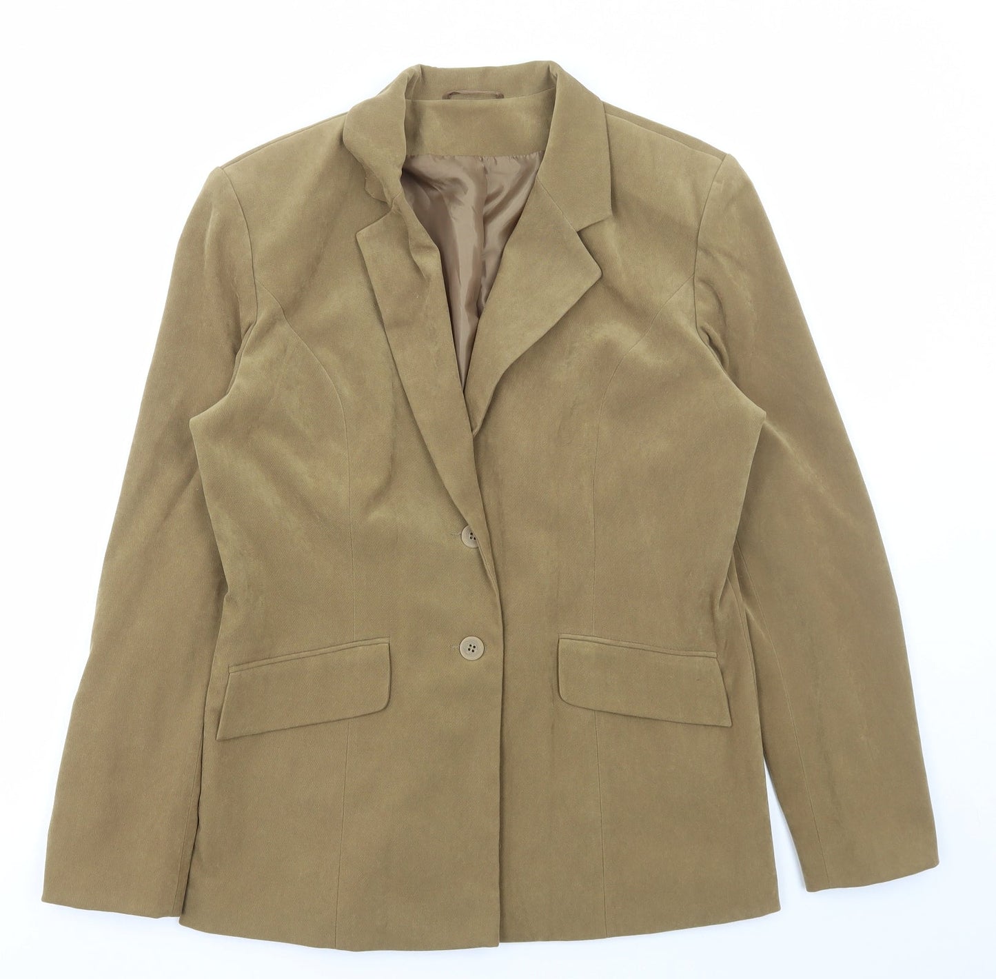 Etam Womens Green Jacket Blazer Size 14 Button
