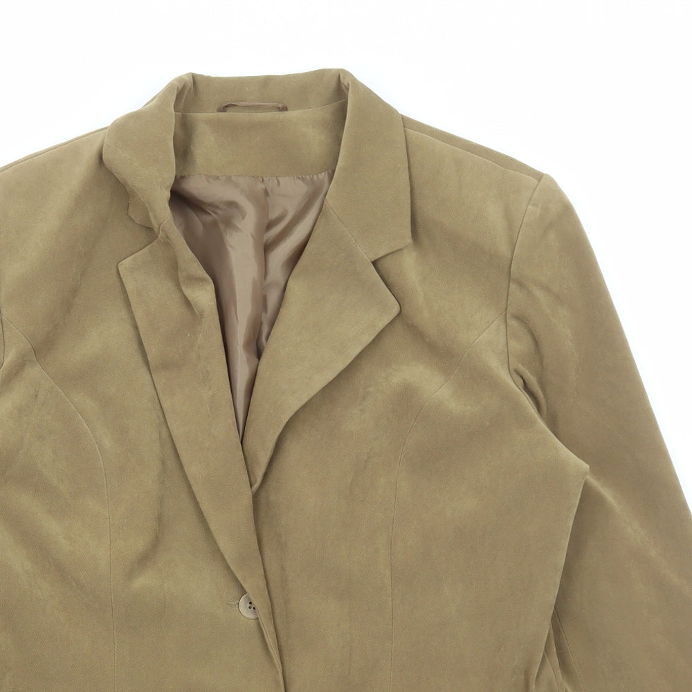 Etam Womens Green Jacket Blazer Size 14 Button