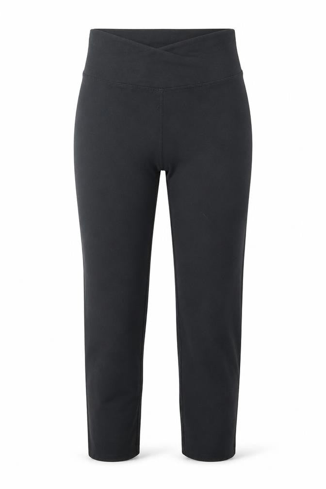 Marks & Spencer Womens Black Polyester Cropped Leggings Size 8 L19 in Regular Pullover