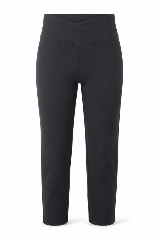 Marks & Spencer Womens Black Polyester Cropped Leggings Size 8 L19 in Regular Pullover