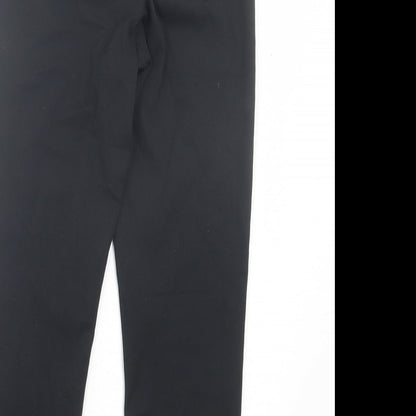 Marks & Spencer Womens Black Polyester Cropped Leggings Size 8 L19 in Regular Pullover