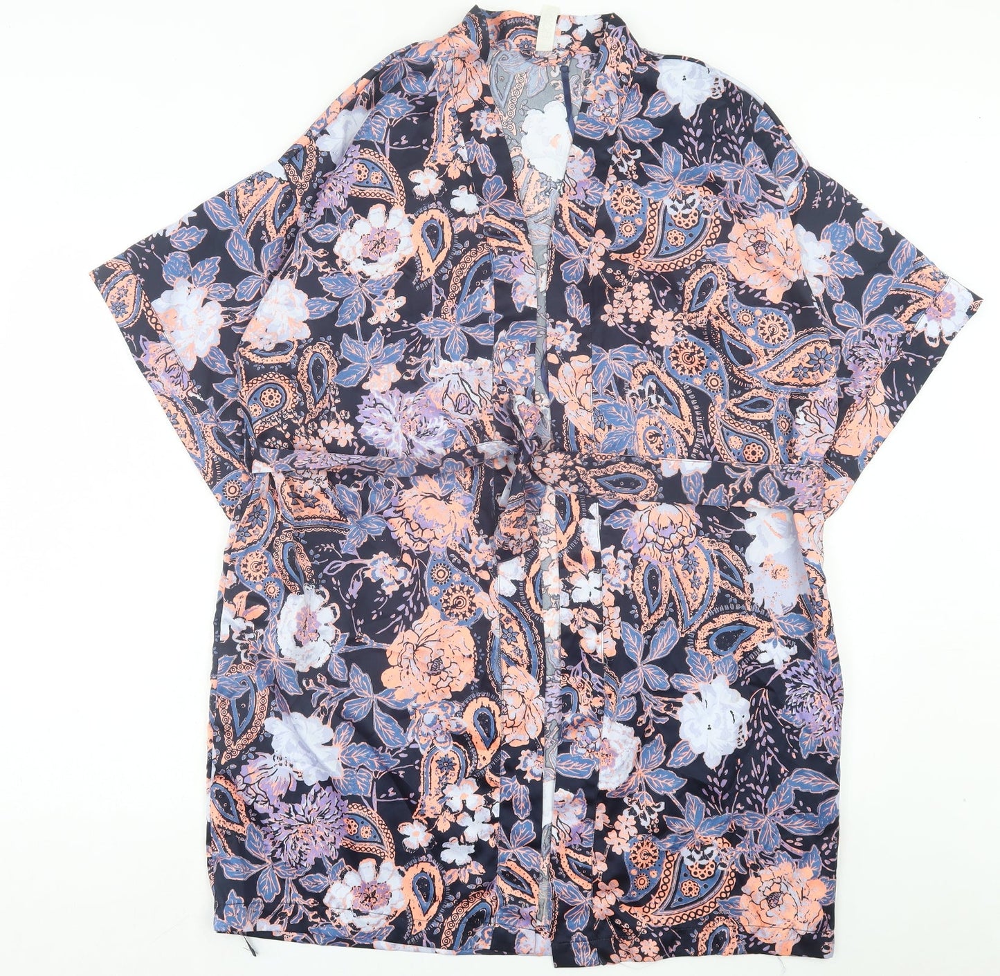 Cotton On Womens Multicoloured Paisley Polyester Kimono Blouse Size XS V-Neck