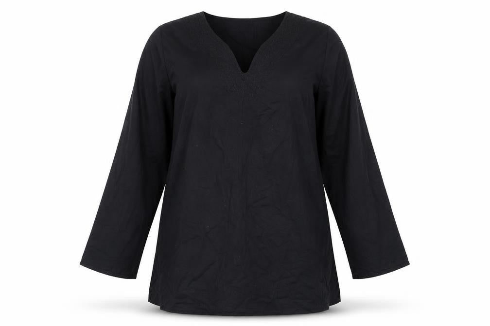 @ The beach Womens Black Cotton A-Line Size 16 V-Neck Pullover