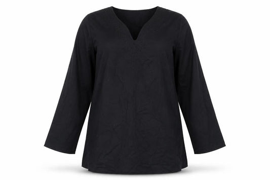 @ The beach Womens Black Cotton A-Line Size 16 V-Neck Pullover