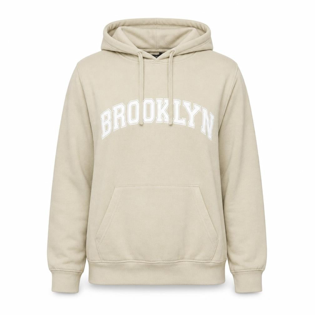 Peacock Ways Womens Beige Polyester Pullover Hoodie Size S Pullover - Brooklyn