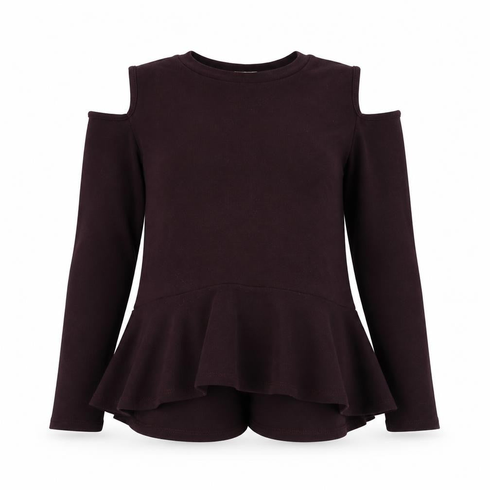 NEXT Girls Purple Round Neck Polyester Pullover Jumper Size 11-12 Years Pullover - Cold Shoulder