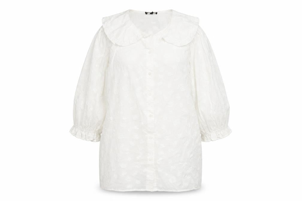 Phase Eight Womens White Viscose Basic Button-Up Size 16 Collared