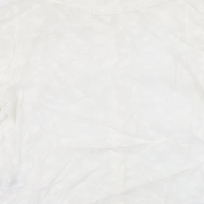 Phase Eight Womens White Viscose Basic Button-Up Size 16 Collared