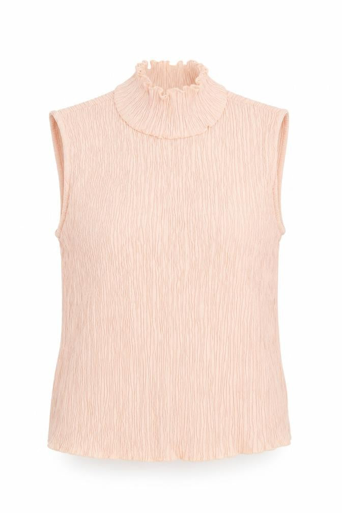 Marks & Spencer Womens Pink Polyester Basic Tank Size 12 Mock Neck