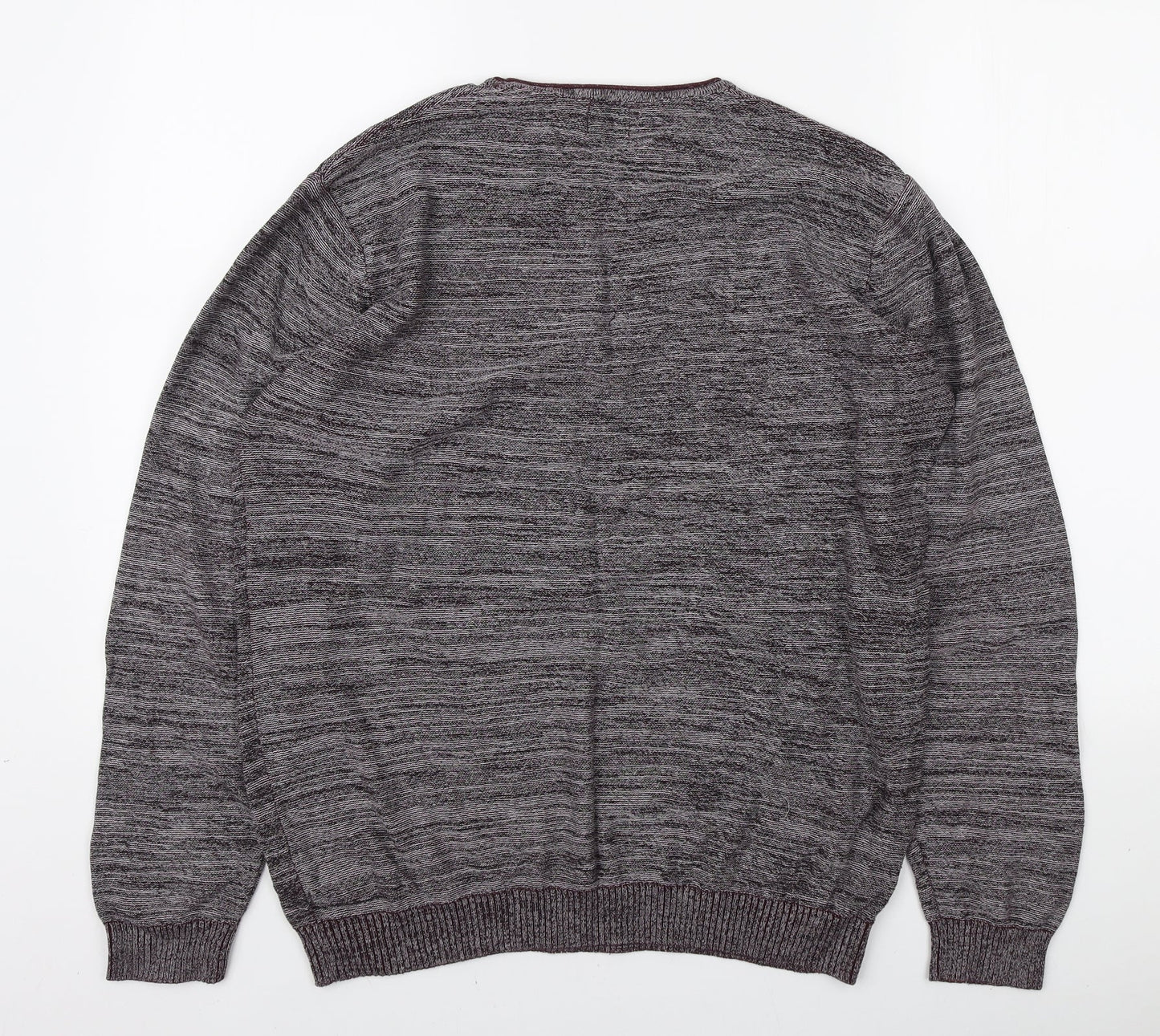 Matalan Mens Grey Round Neck Cotton Pullover Jumper Size M