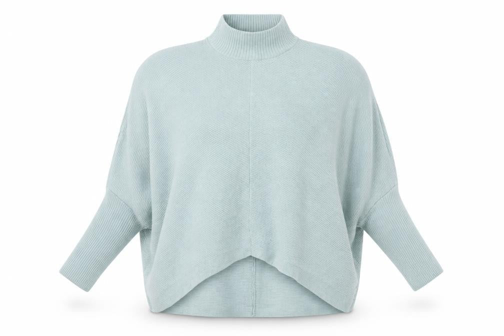 JD Williams Womens Blue High Neck Acrylic Pullover Jumper Size 16