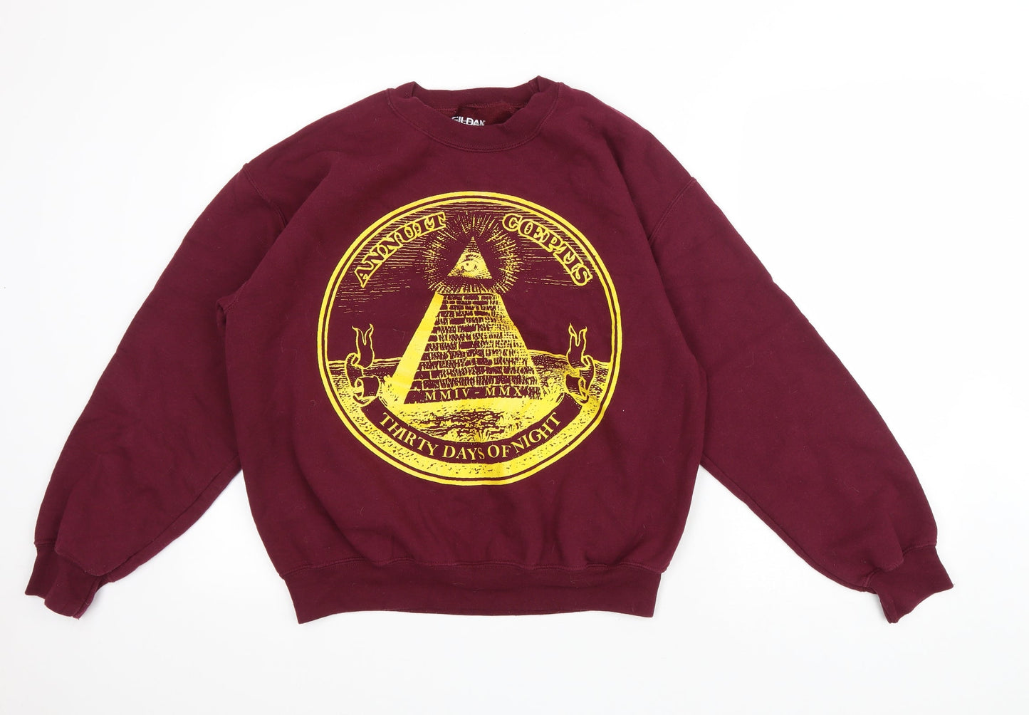Gildan Mens Red Cotton Pullover Sweatshirt Size M - 30 days of night