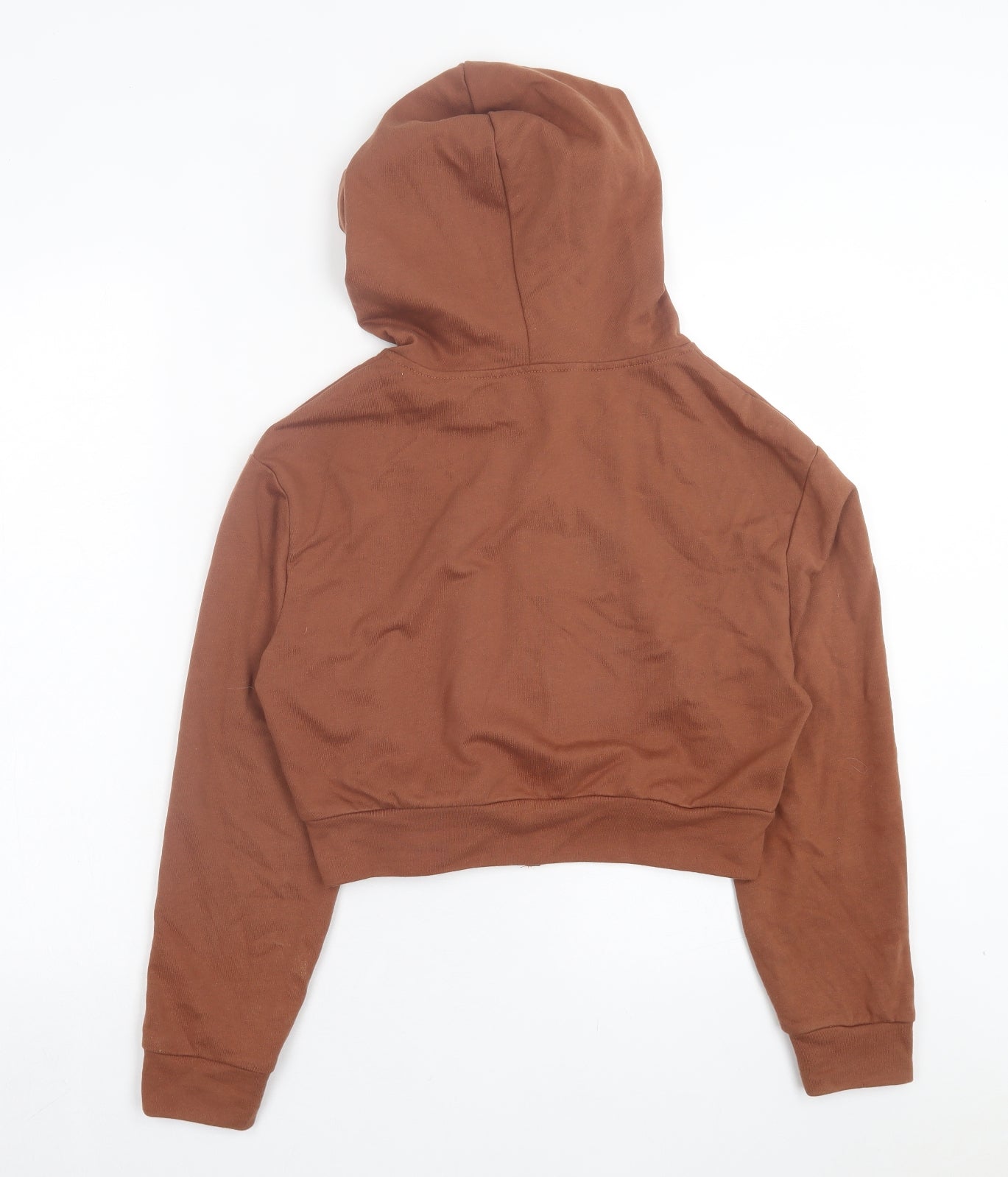 SheIn Womens Brown Polyester Full Zip Hoodie Size S Zip - 90s Baby
