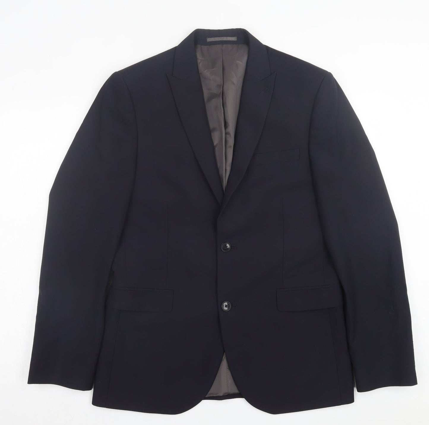 NEXT Mens Blue Polyester Jacket Suit Jacket Size 40
