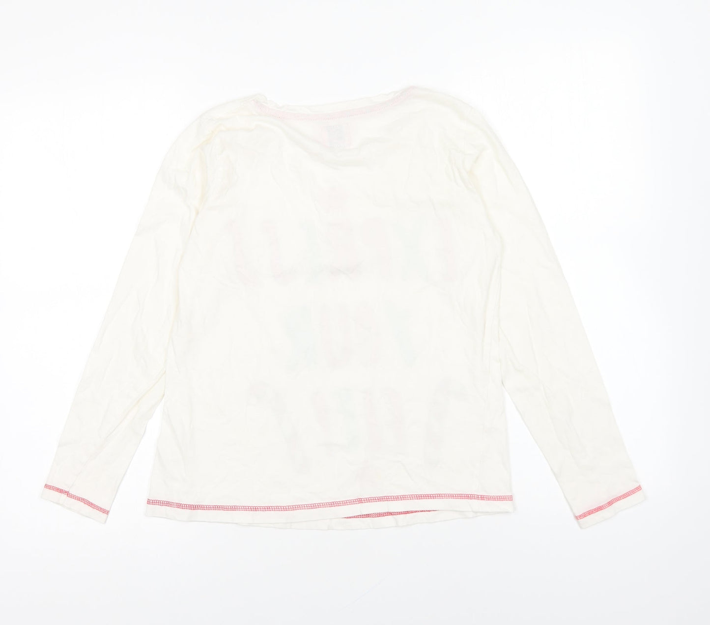 Adore Womens Ivory Cotton Basic T-Shirt Size S Round Neck - Express Your Elf