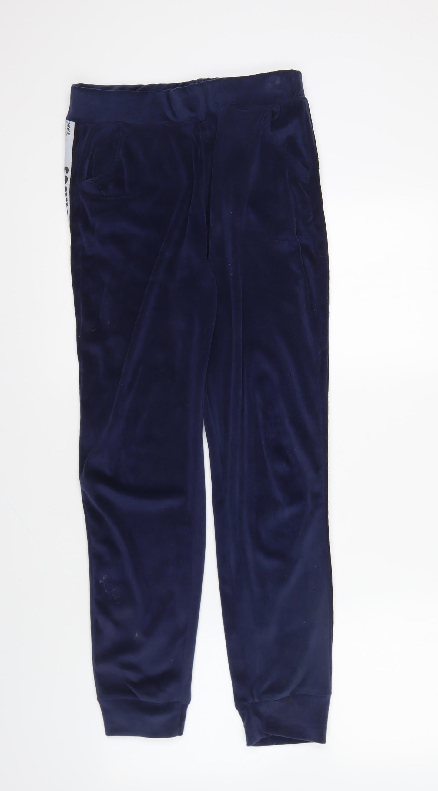 Preworn Womens Blue Polyamide Jogger Trousers Size S L25 in Regular
