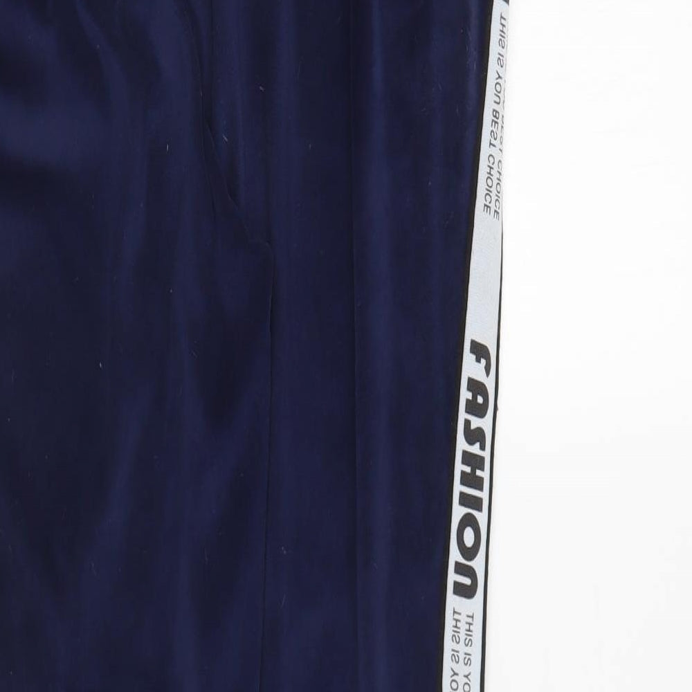 Preworn Womens Blue Polyamide Jogger Trousers Size S L25 in Regular