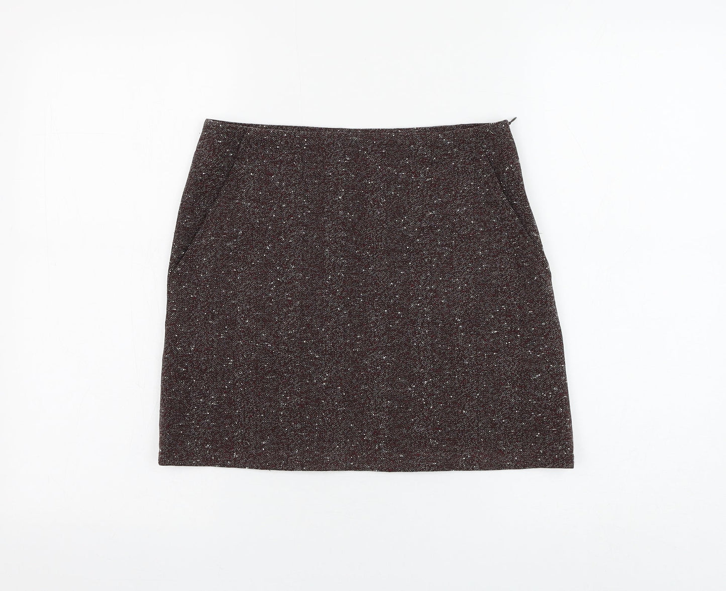 Troll Womens Brown Polyester Mini Skirt Size XS Zip