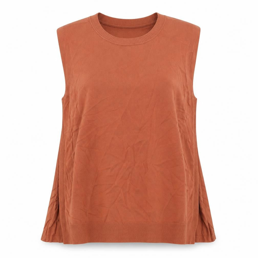 NEXT Womens Orange Round Neck Viscose Vest Jumper Size L